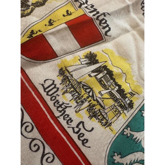 Vintage Austrian Souvenir Tablecloth & 4 Matching Napkins – Heraldry & Folk Art - Picture 6 of 16